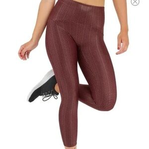 Spanx Metallic Gold Dot Sprint 7/8 leggings